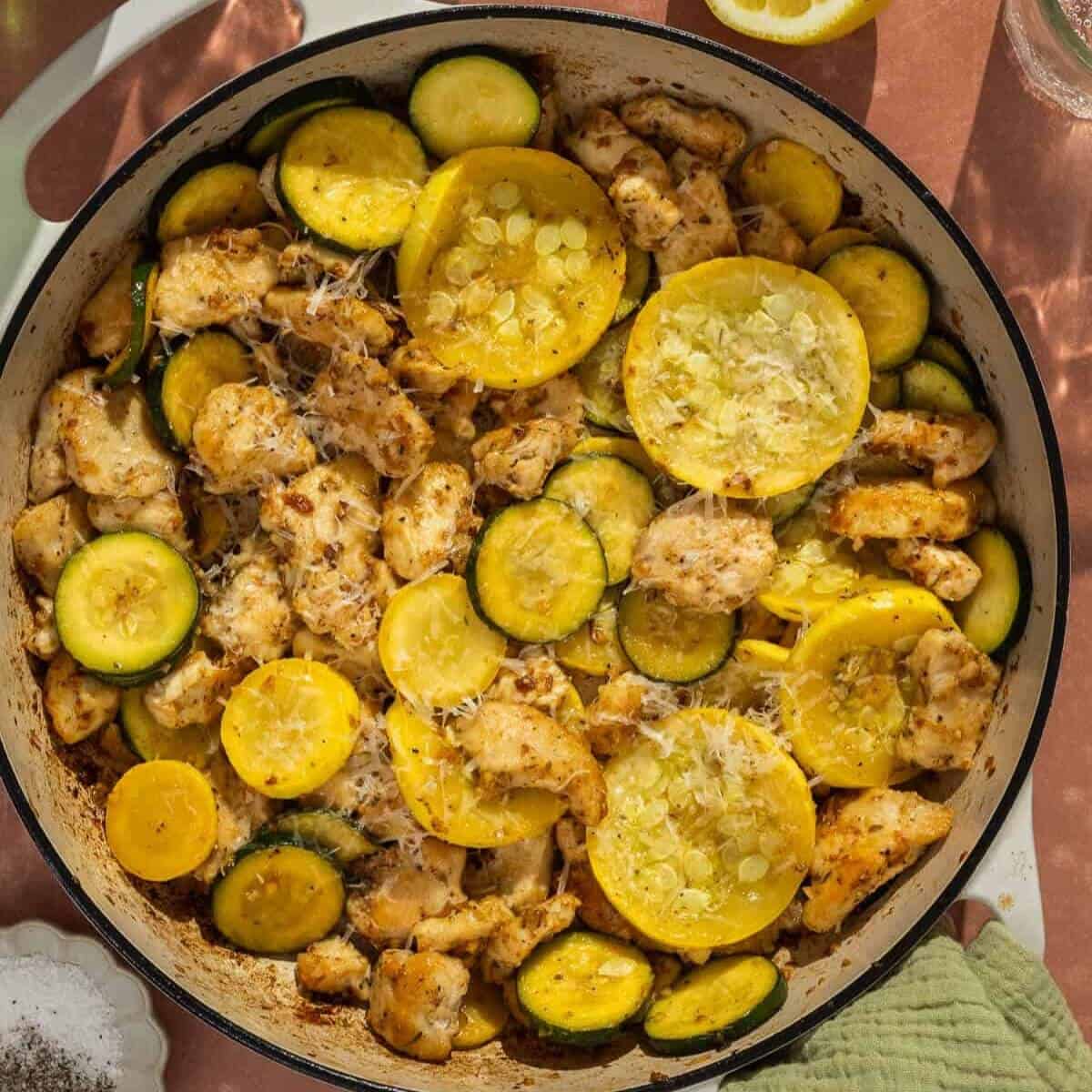 Minute One-Pan Chicken & Summer Squash Skillet Dinner